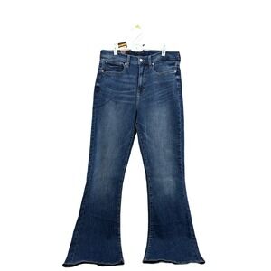 Lucky Brand High-Rise Flare Stevie Jeans 2-Way Stretch Dark Wash Women's Size 12